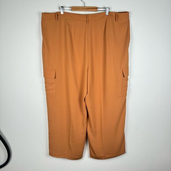 Halogen Wide Leg Cargo Pants in Warm Latte Womens Plus 3X Utility Work Pants - Picture 5 of 11